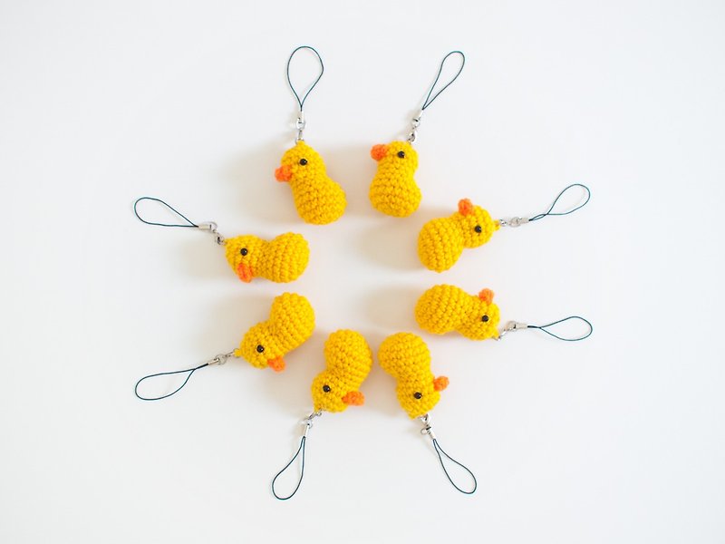 A Duckling Crochet Keychain - 钥匙链/钥匙包 - 压克力 黄色