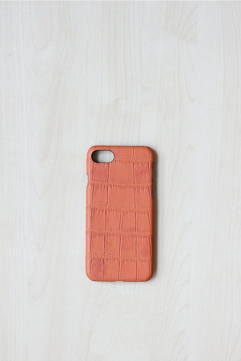 Leather case for Iphone 7/8 (Juicy Orange) - 手机壳/手机套 - 真皮 橘色