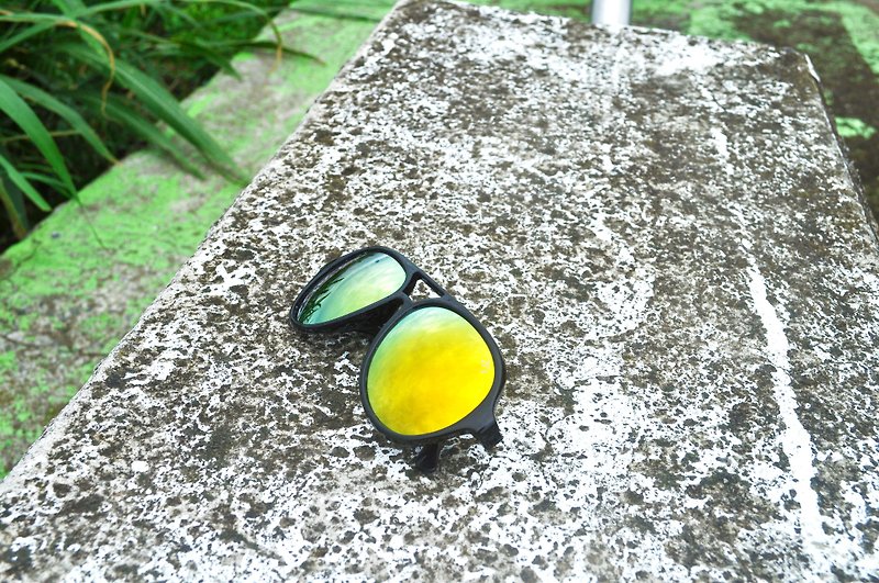 太阳眼镜│黑色飞行框│橘色反光镜片│抗UV400│2is TaberT2 - 眼镜/眼镜框 - 塑料 橘色
