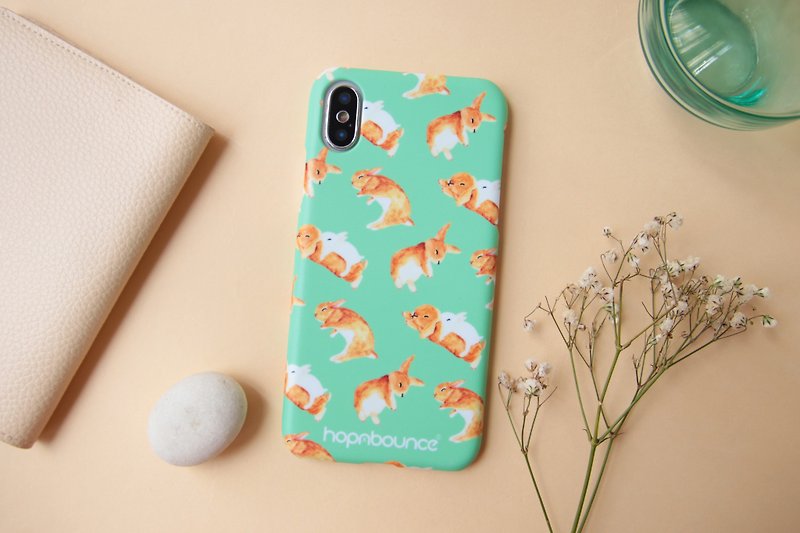 兔兔 小兔 手机壳 iPhone 14 13 12 11 pro max x xs xr Samsung - 手机壳/手机套 - 塑料 绿色