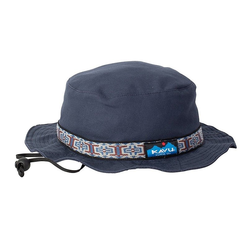 【西雅图 KAVU】Organic Strap 民族编织带渔夫帽 午夜蓝 #1169 - 帽子 - 棉．麻 蓝色