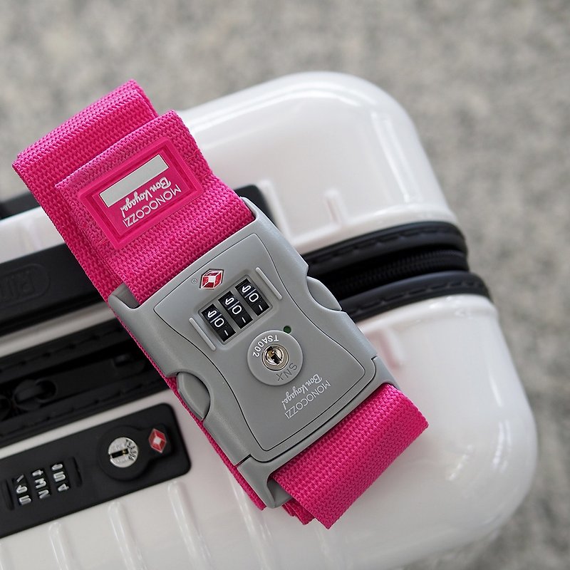 BON VOYAGE |  2寸 TSA 特韧尼龙行李带 - 粉红色 - 行李箱/行李箱保护套 - 尼龙 粉红色