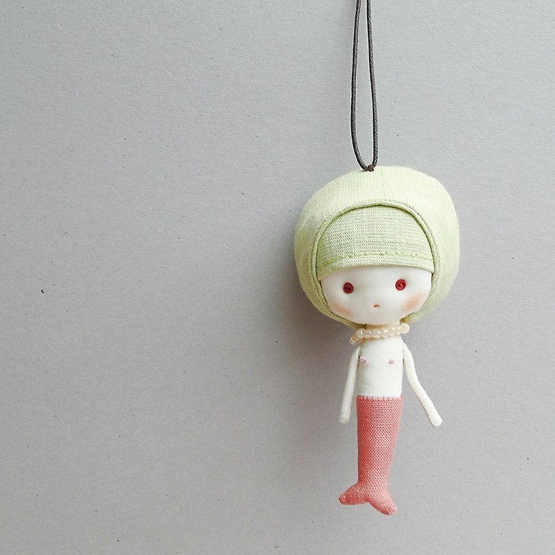 美人鱼小萝莉第 20 号 - 钥匙链/钥匙包 - 棉．麻 绿色