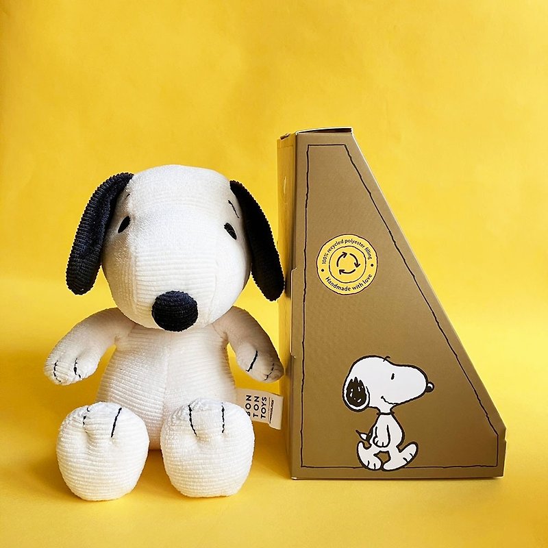 BON TON TOYS Snoopy史努比灯芯绒盒装填充玩偶-奶油 17cm - 玩偶/公仔 - 聚酯纤维 多色