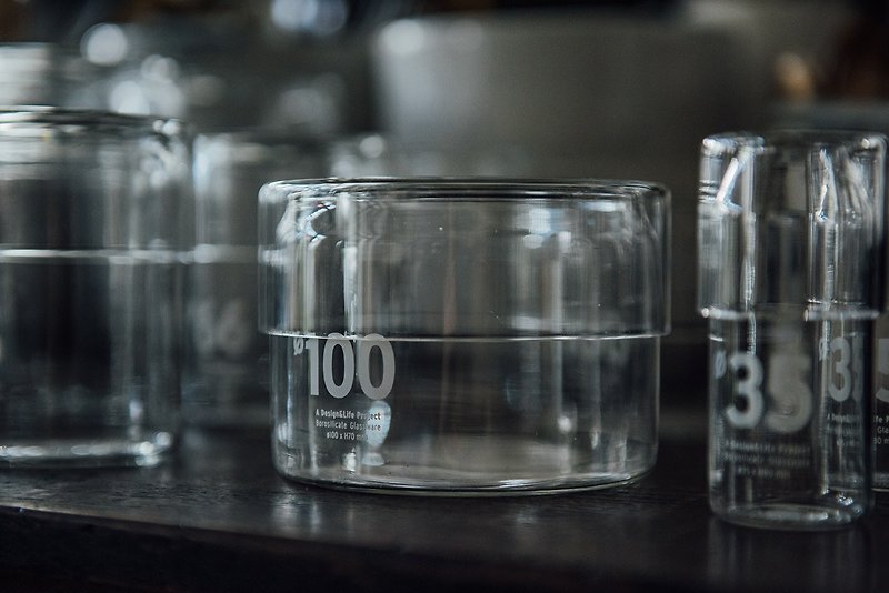 D&L口径数字玻璃瓶(直径100) - 收纳用品 - 玻璃 透明