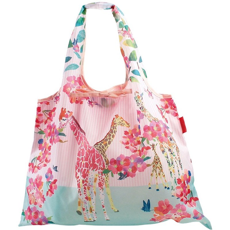 日本 Prairie Dog 设计包/环保袋/购物袋/手提袋 - 长颈鹿 - 侧背包/斜挎包 - 塑料 粉红色
