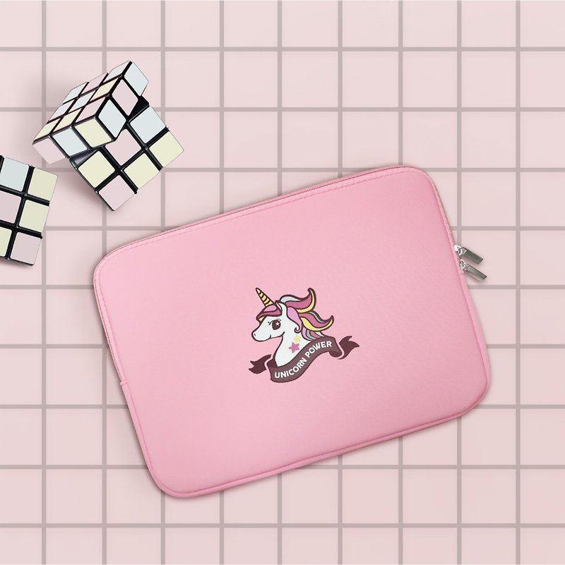 微甜幸福独角兽MacBook Air/MacBook Pro/11,13,15寸,apple笔电包 - 电脑包 - 橡胶 粉红色