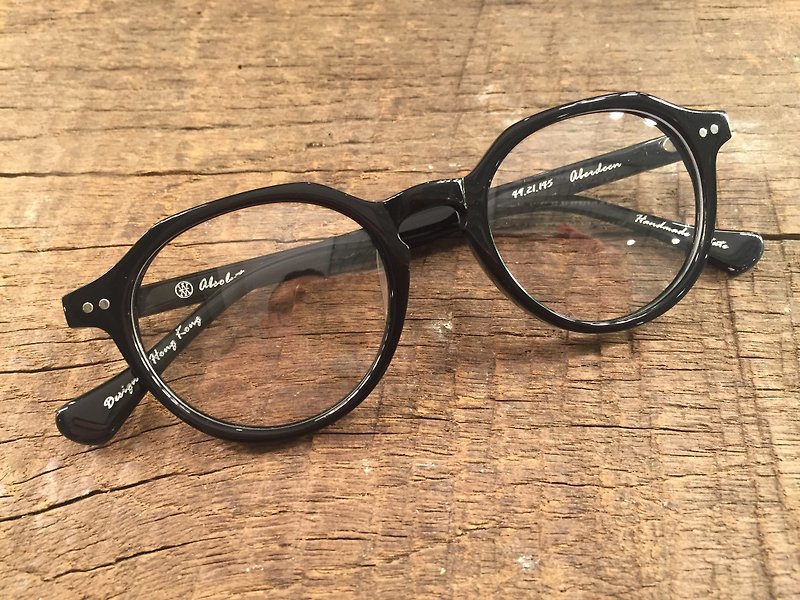 Absolute Vintage - 鸭巴甸街(Aberdeen Street) 复古梨型幼框板材眼镜 - Black 黑色 - 眼镜/眼镜框 - 塑料 