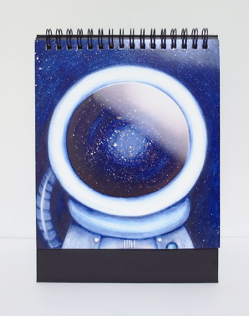 太空人桌历 / 日期空白无限制使用时间 - 年历/台历 - 纸 蓝色