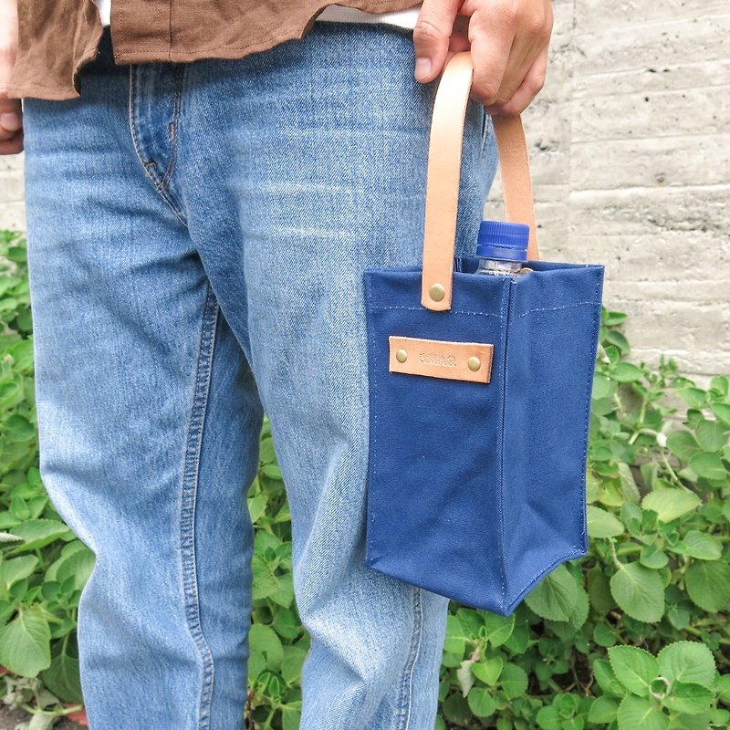 皮帆随身带、袋--海洋蓝 饮料袋 可装饮料、钱包 【改潮换袋】 - 随行杯提袋/水壶袋 - 防水材质 蓝色