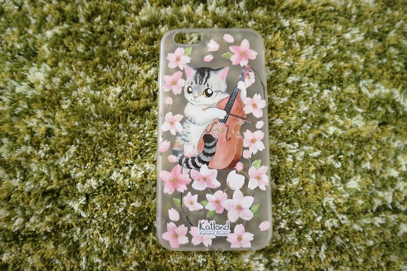 自家设计 - 音乐家猫手机壳 保护套Phone Case F1Z02 - 手机壳/手机套 - 塑料 粉红色