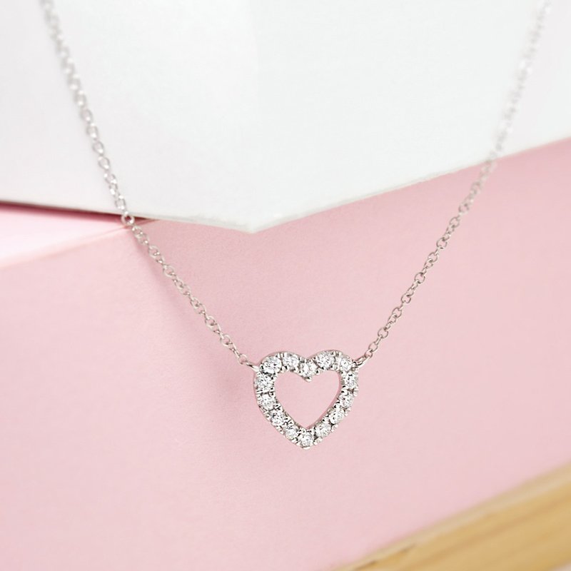 Heart Shaped Necklace | 14K天然钻石项链 - 项链 - 钻石 