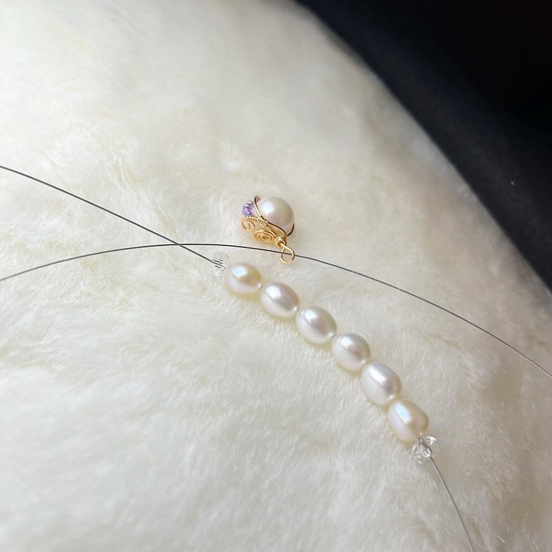 【订制款】天然珍珠、白水晶双线项链丨优雅系 - 项链 - 水晶 多色
