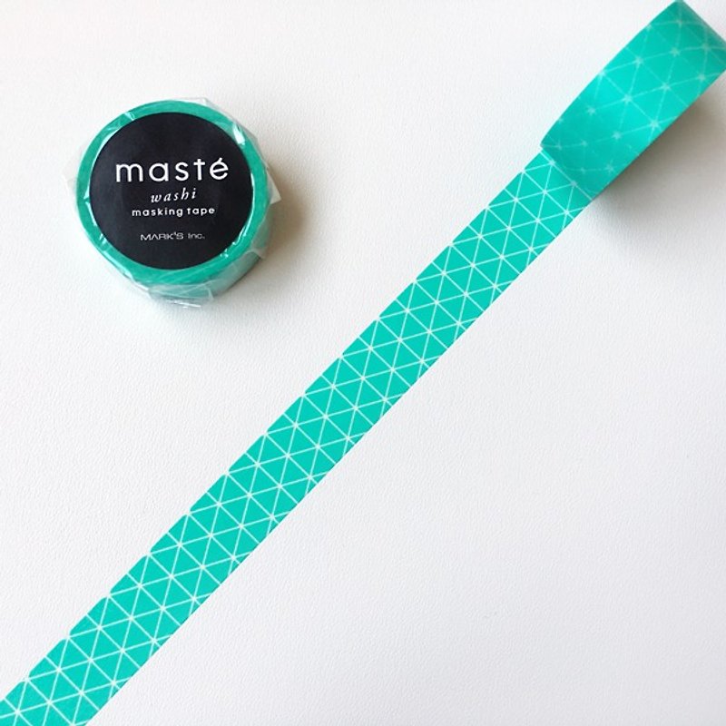 maste 和纸胶带 Basic【三角形-薄荷绿 (MST-MKT181-MI)】 - 纸胶带 - 纸 绿色