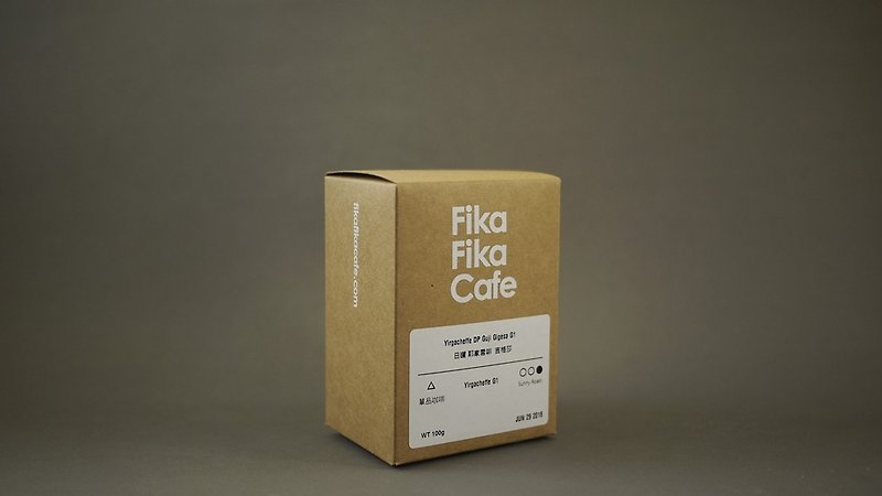 FikaFikaCafe　100g  日晒 耶家雪啡 吉格莎－阳光浅焙 - 咖啡 - 新鲜食材 卡其色