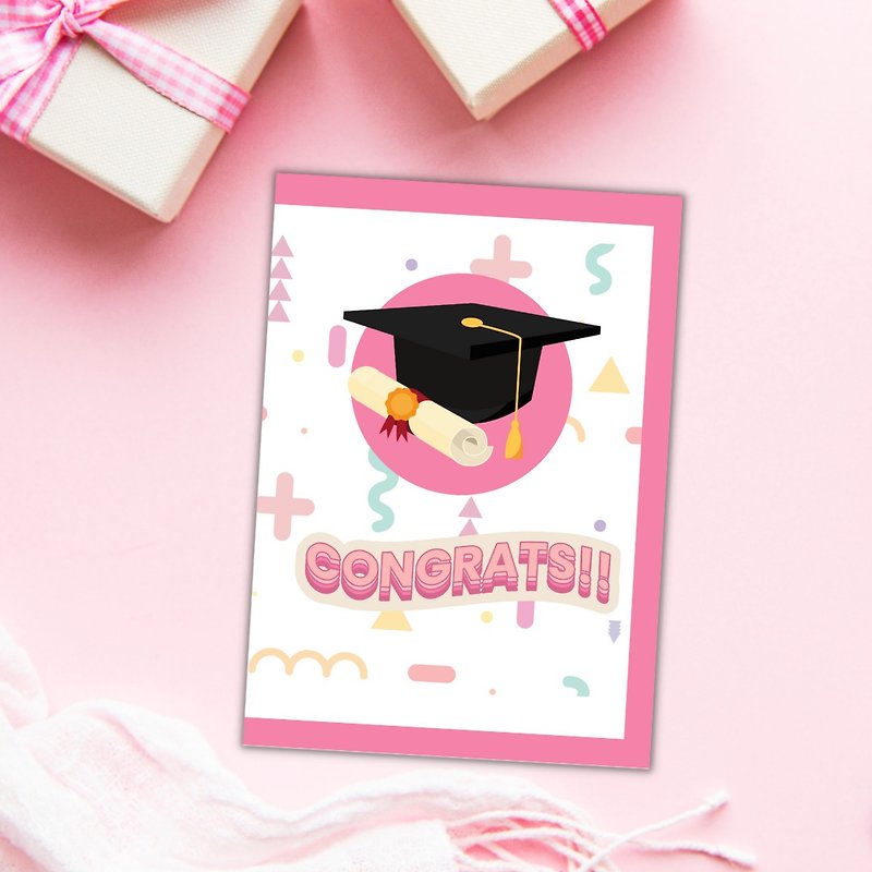 Printable Congratulations Card, Foldable Congrats Card 5x7 inches - 卡片/明信片 - 其他材质 