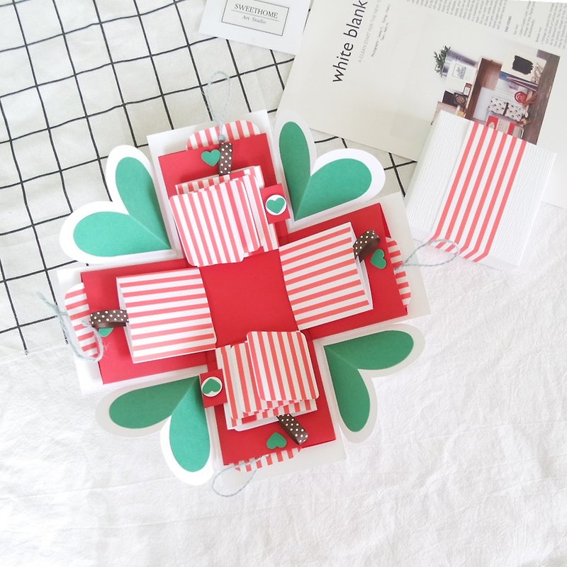 Sweet Home 礼物盒卡片－圣诞限定版 －手工卡片/爆炸盒子/情人节 - 卡片/明信片 - 纸 