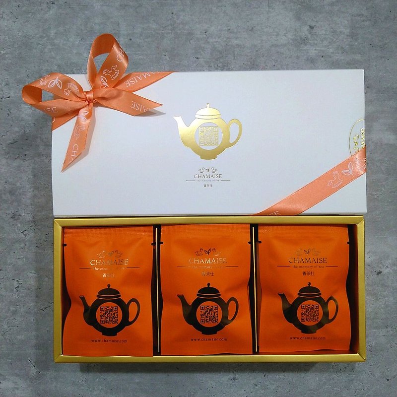 天然蜜香高山红茶 | 立体三角原叶茶包 | 台湾茶 | 人手采茶 (15) - 茶 - 纸 橘色