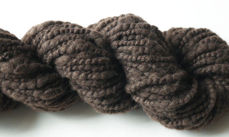 牦牛绒・手捻线・Super Bulky・咖啡色 - 编织/刺绣/羊毛毡/裁缝 - 其他材质 咖啡色