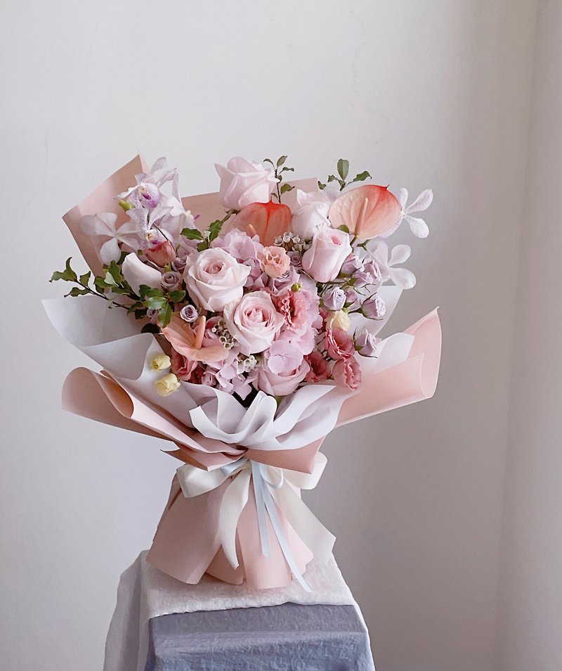 【鲜花】甜美粉色玫瑰绣球鲜花花束 - 其他 - 植物．花 粉红色