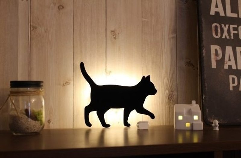 日本 Cat Wall Light 体感声控猫咪壁灯 - 散步猫 - 其他 - 其他材质 黑色