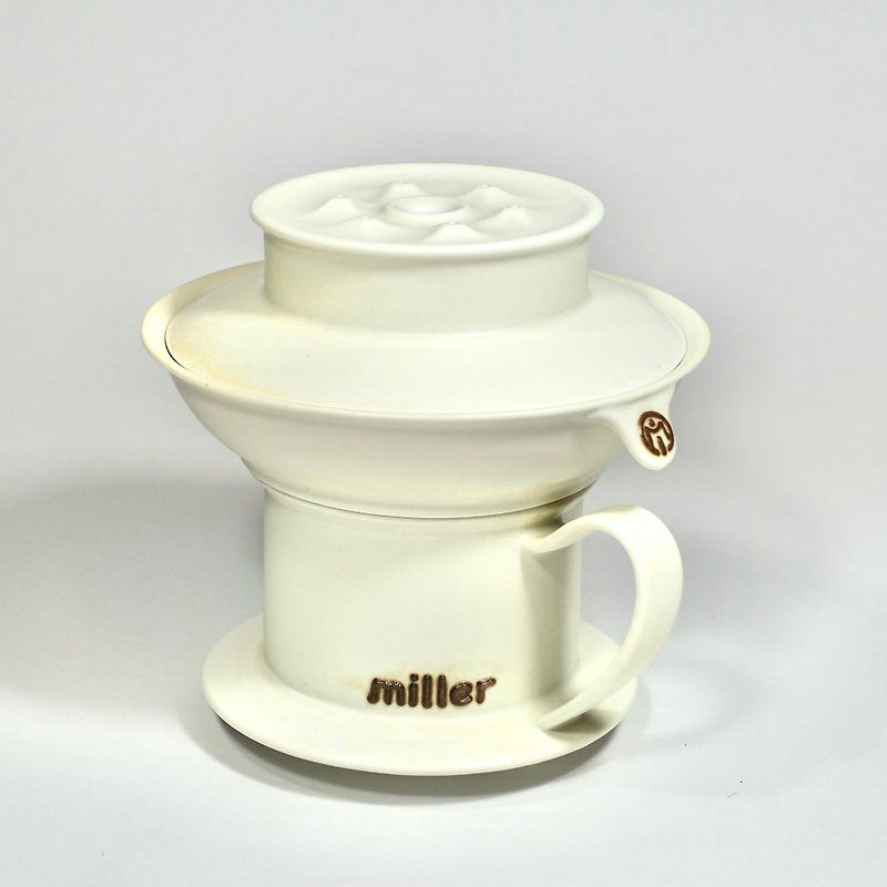 millerpot/全能壶 - 免滤纸浸渍式多功能冲泡壶(发明专利i829574) - 咖啡壶/周边 - 瓷 白色