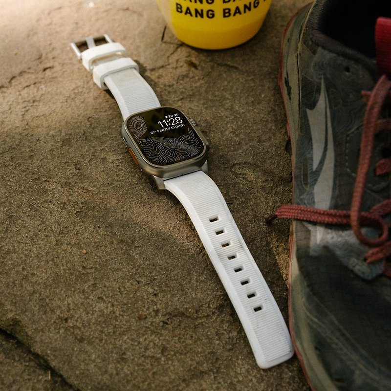 【美国NOMAD】 Apple Watch专用高性能橡胶质感表带-49/45/44/42 - 表带 - 橡胶 白色
