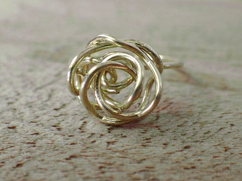 玫瑰戒指, 1MM铜线 - 戒指 - 其他金属 金色