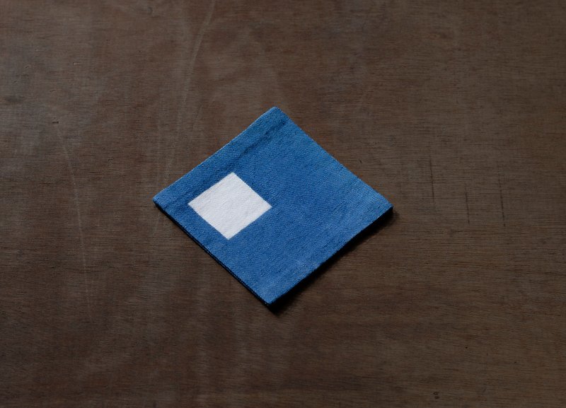 The Square 系列-杯垫(一入) 限量染制品 - 摆饰 - 棉．麻 蓝色