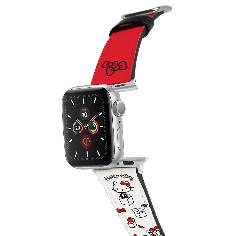 【Hong Man】三丽鸥系列 Apple Watch 皮革表带 凯蒂猫 - 表带 - 人造皮革 红色