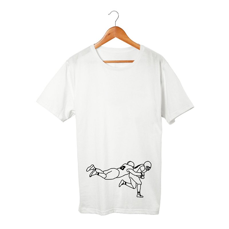 アメフト #3 Tシャツ - 男装上衣/T 恤 - 棉．麻 白色