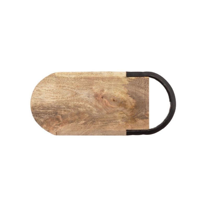 GARAGEMAN CUTTING BOARD Small 橡胶提把木制调理沾板-小 - 托盘/砧板 - 木头 卡其色