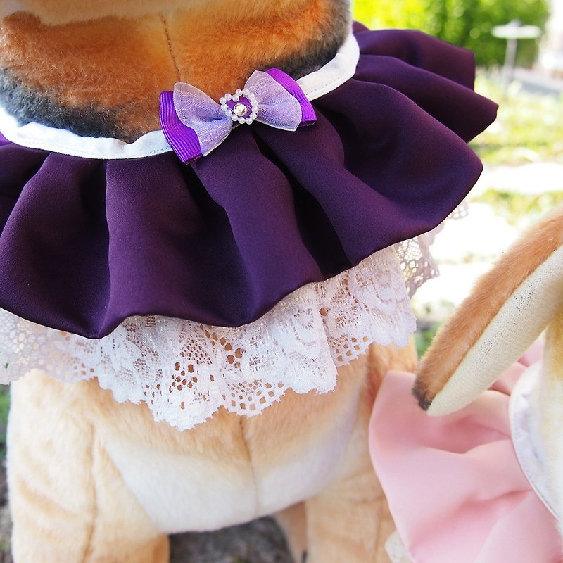 结婚宠物狗狗蕾丝项圈-深紫色 - 项圈/牵绳 - 其他人造纤维 紫色