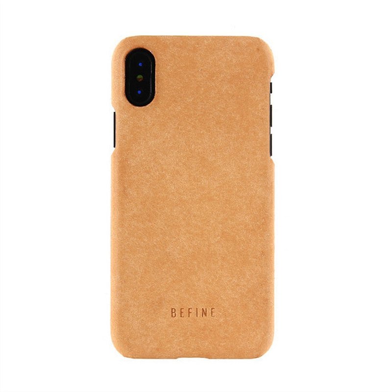 BEFINE iPhone X 专用GEMINI皮革保护壳-浅褐(8809402594382) - 手机壳/手机套 - 真皮 卡其色