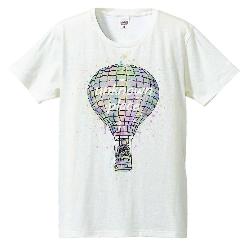 Tシャツ / Space balloon 2 - 男装上衣/T 恤 - 棉．麻 白色