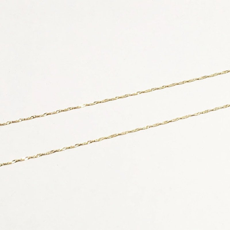 K10YG Design Chain Necklace - 项链 - 贵金属 金色