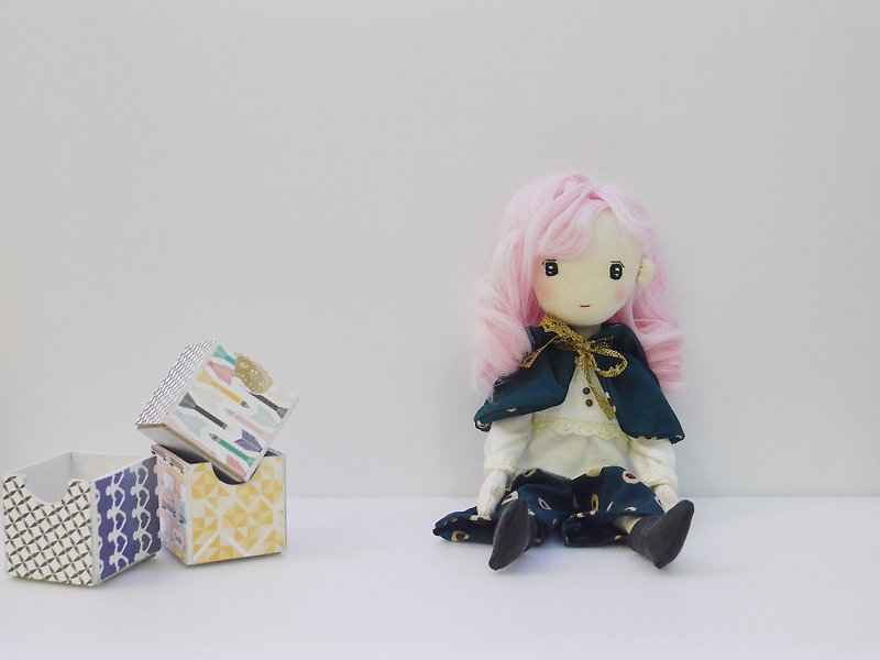 Handmade Doll-  Pink Hair Lady - 玩偶/公仔 - 棉．麻 