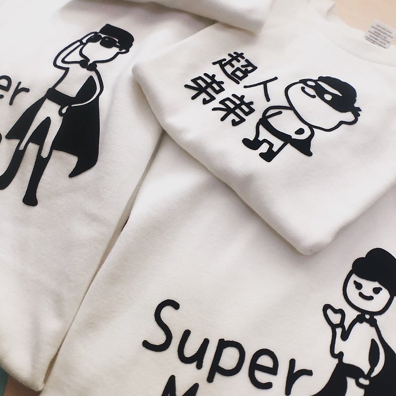 (定制化) 4件_super family 精致印花潮牌重磅短t 亲子装 情侣装 - 男装上衣/T 恤 - 棉．麻 