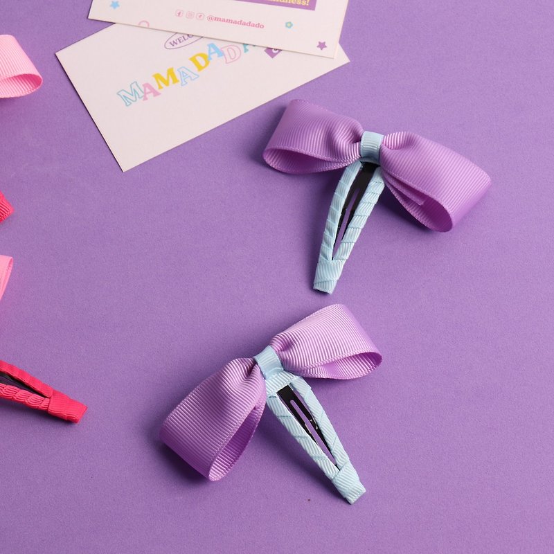 Tiny Bow Lilac-02 品牌 mamadadado（手工制作） - 发饰 - 聚酯纤维 紫色
