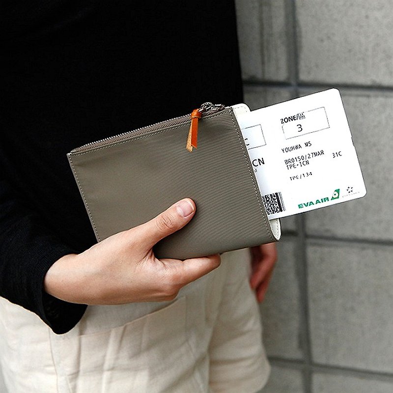 韩国ithinkso 护照拉链夹 ZIP PASSPORT COVER 护照 登机证 卡片 零钱 单据等收纳 - 皮夹/钱包 - 聚酯纤维 