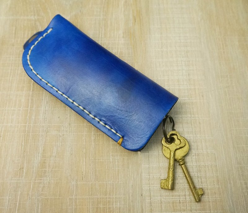 Sienna真皮收纳钥匙包 - 钥匙链/钥匙包 - 真皮 蓝色
