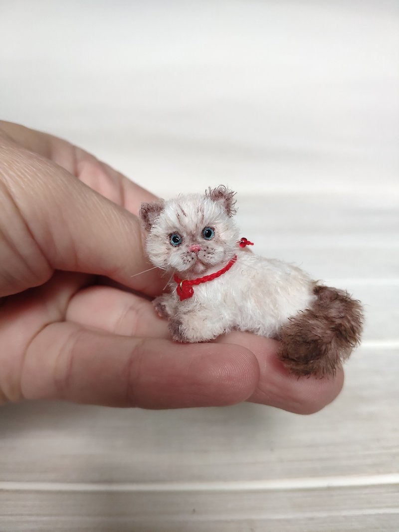 小猫艾莉西亚 - 玩偶/公仔 - 羊毛 白色