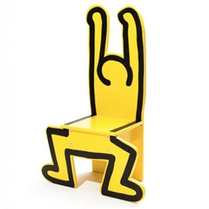 凯斯哈林椅子艺术・黄 - 其他家具 - 木头 黄色