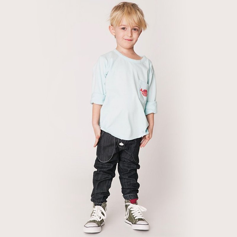 【Lovelybaby北欧童装】瑞典有机棉软牛仔裤2岁至10岁 - 童装裤 - 棉．麻 蓝色