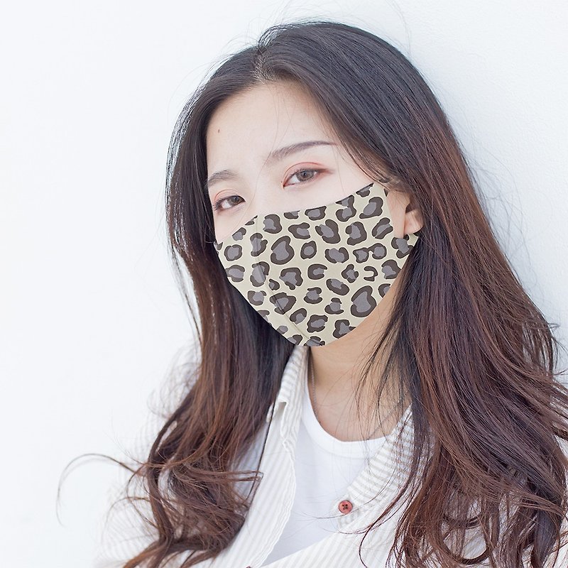 奶油豹纹─3D立体透气口罩 - 口罩 - 其他材质 