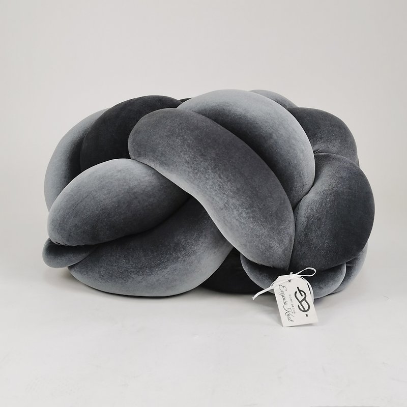 Pouf ottoman velvet - Floor cushion gray – Handmade furniture - 其他家具 - 其他材质 灰色