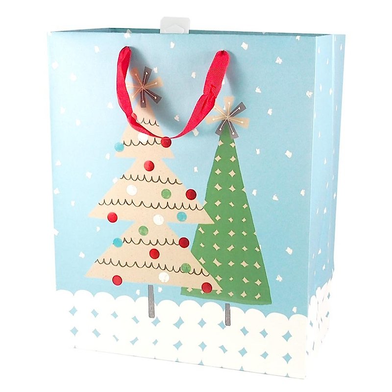 蓝天下起雪花 耶诞礼物袋【Hallmark-礼物袋/纸袋 圣诞节系列】 - 包装材料 - 纸 蓝色
