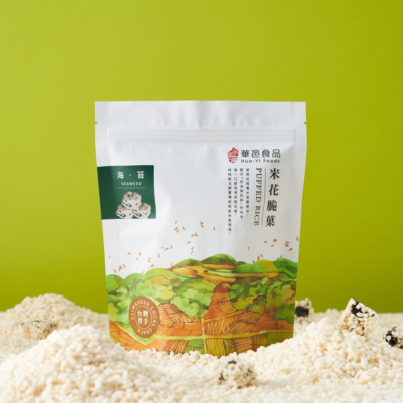 华邑食品 米花脆菓 味付海苔 纯素 150g - 零食/点心 - 新鲜食材 