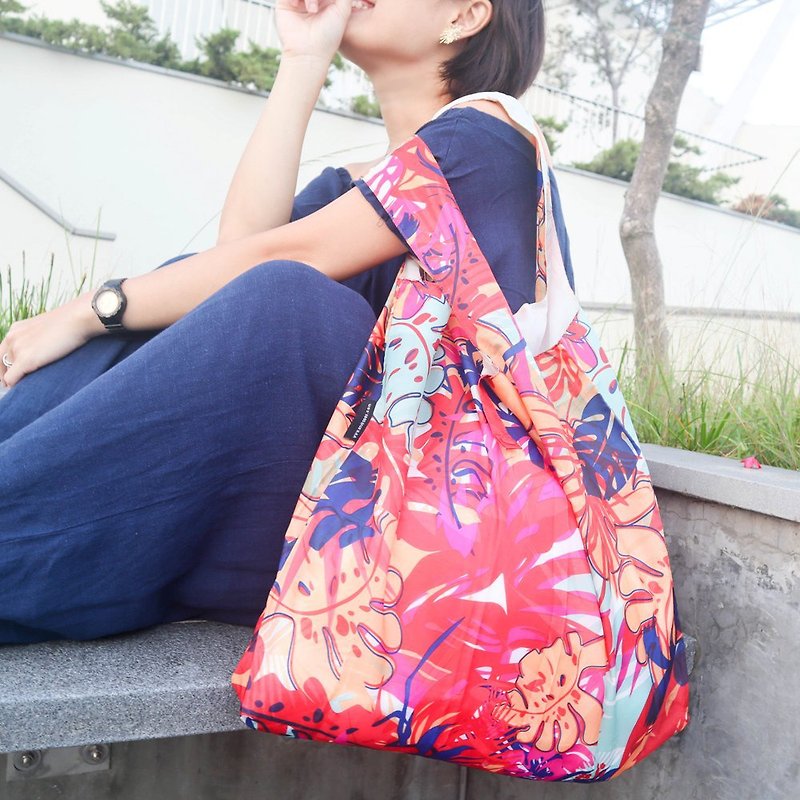 ENVIROSAX 澳洲折叠购物袋 | Tropics热带─花彩 - 侧背包/斜挎包 - 聚酯纤维 多色