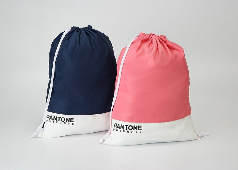 色票束口袋两件组 (深海蓝+珊瑚红) - 行李箱/行李箱保护套 - 聚酯纤维 